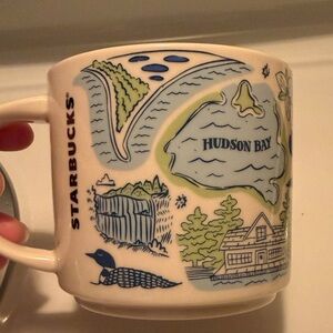 Starbucks Ontario Ceramic Mug - Blue and Cream NWOB